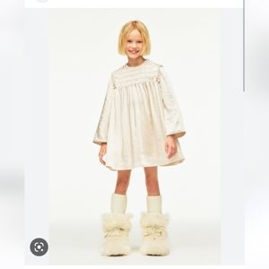 NWT Zara kid's girl's Dress With Ruching size 6 shimmery